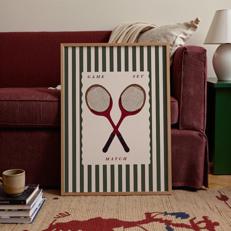 لوحة فنية جدارية على شكل مضرب  - مراجعة Badminton Quotes وسعره